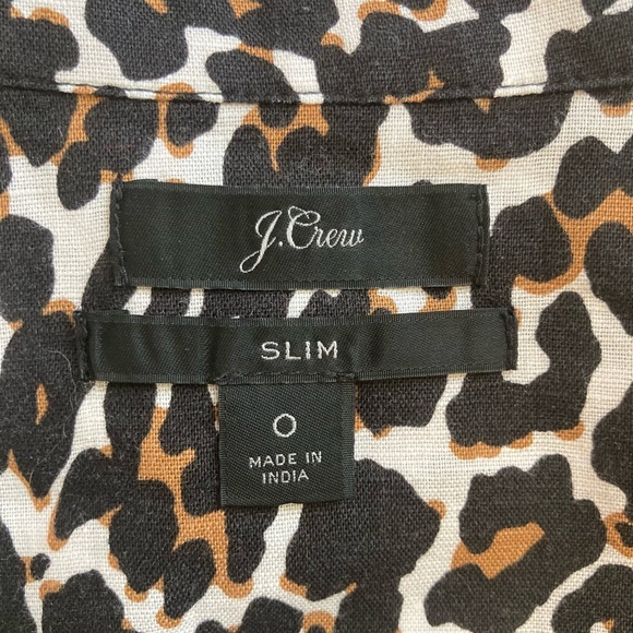 J. Crew Perfect Fit Leopard Print Button Up Shirt - Picture 11 of 15
